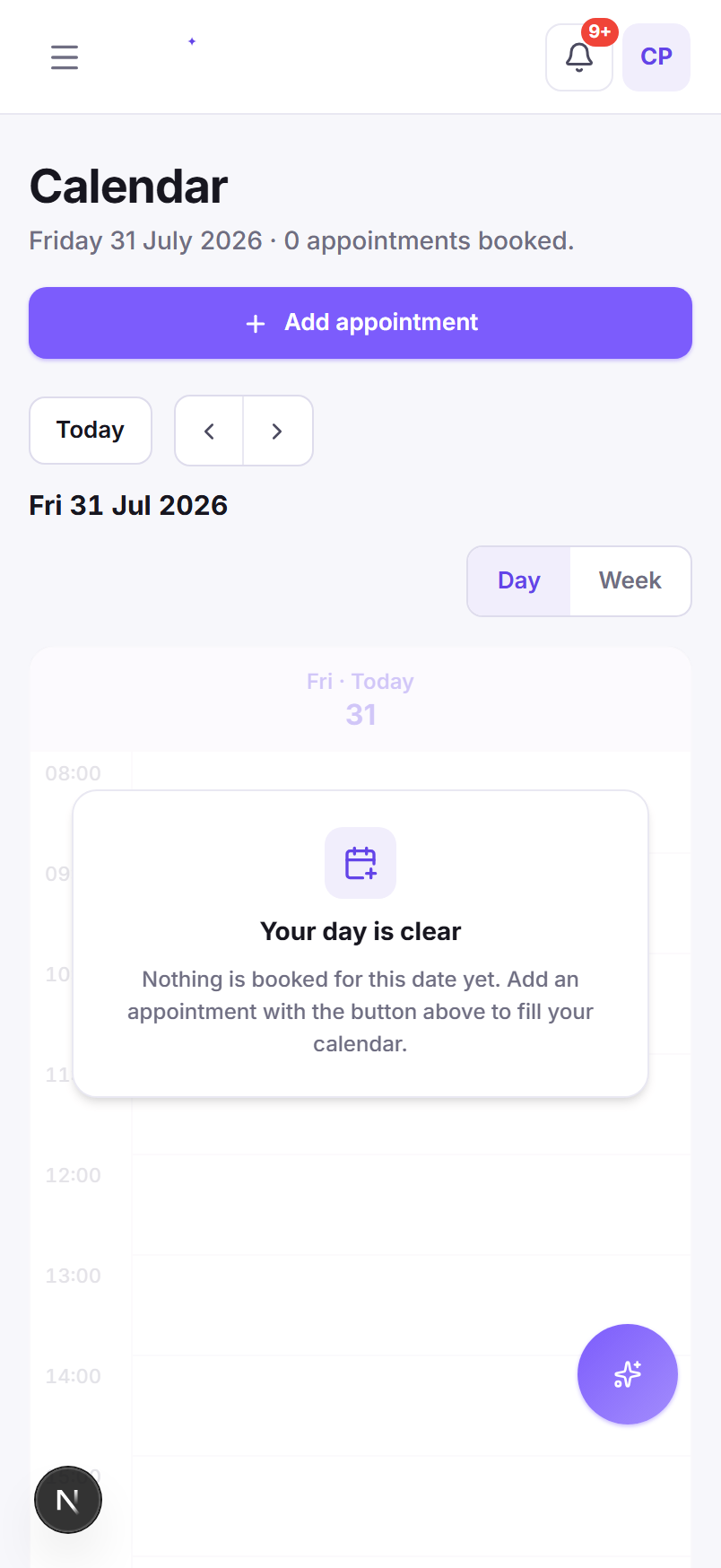 The Soloist calendar on iPhone